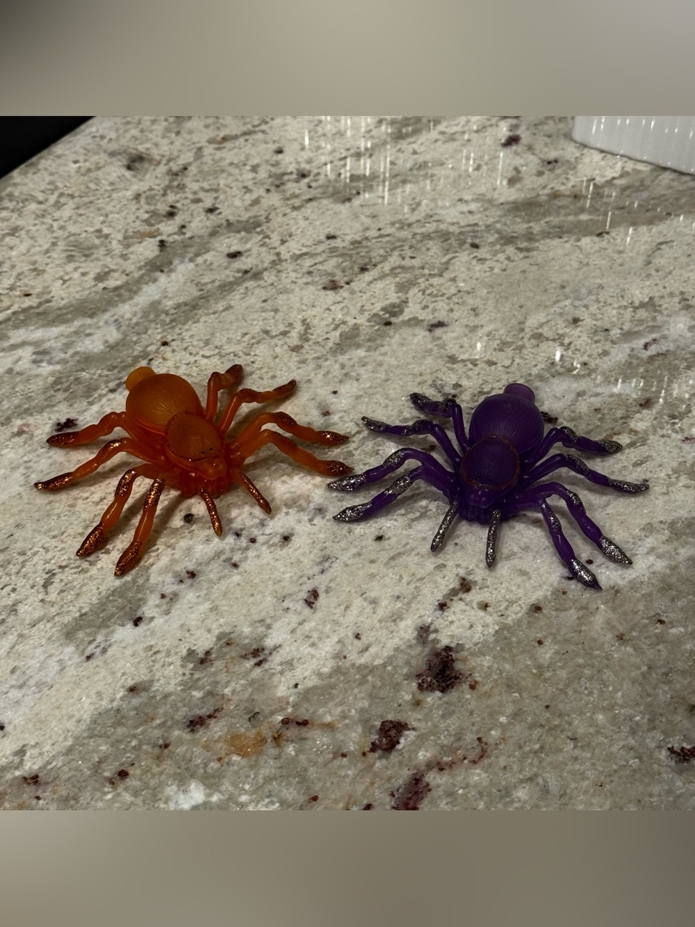 Purple and Orange Decorative Spider Set - Home Accents